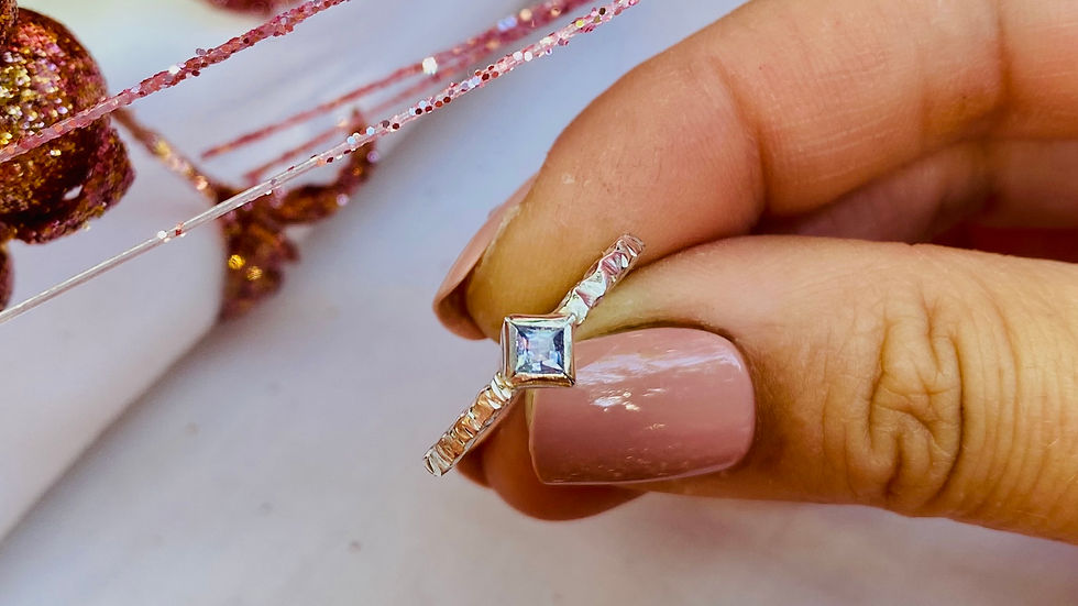 Anillo Reflejos Celestiales Tanzanita