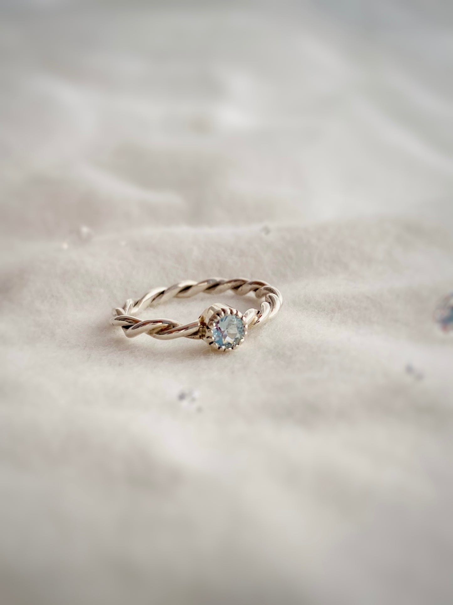 Anillo Aguamarina del Firmamento