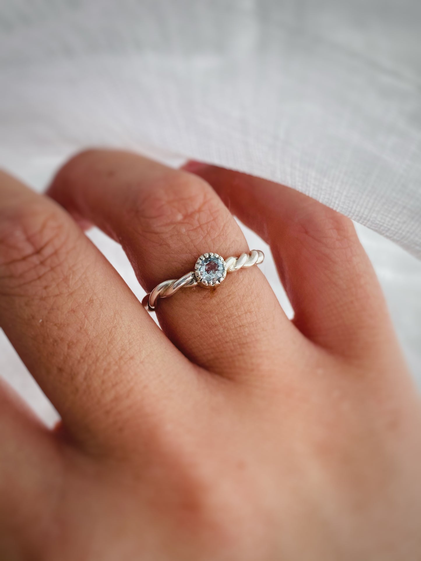Anillo Aguamarina del Firmamento