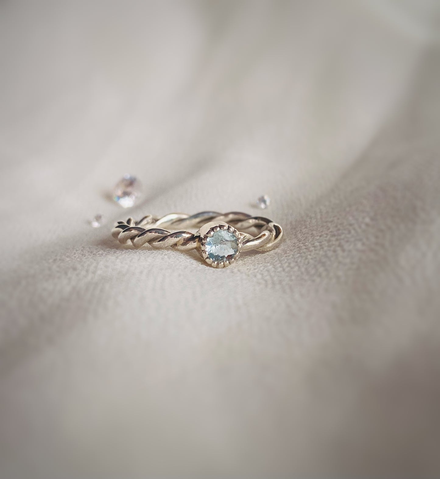 Anillo Aguamarina del Firmamento