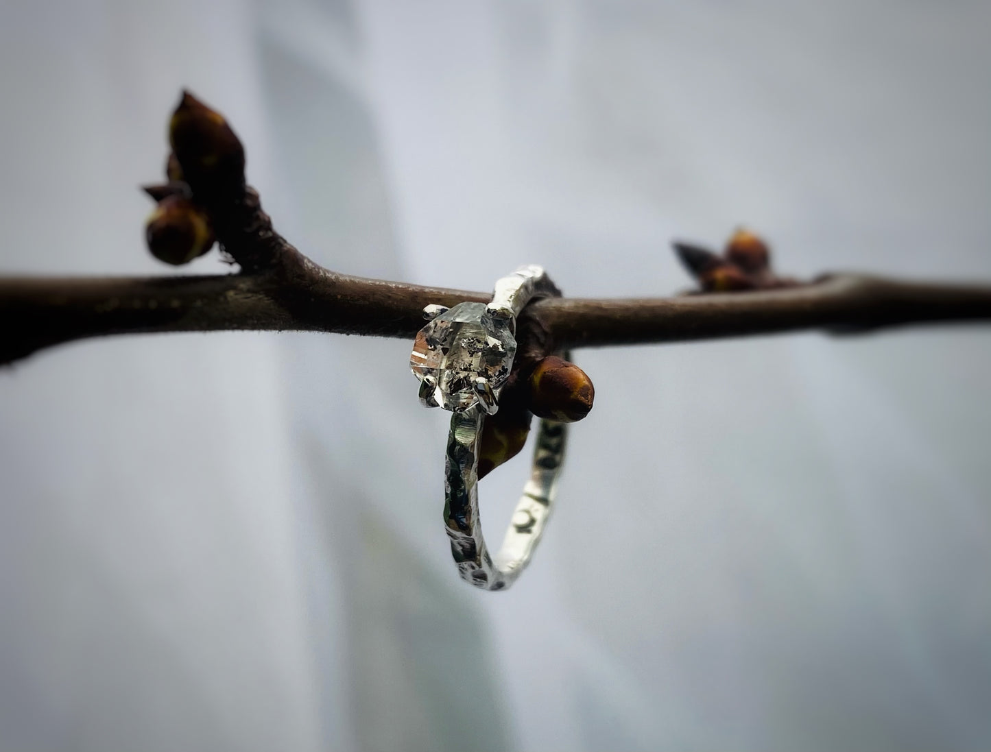 Anillo Herkimer Solitario