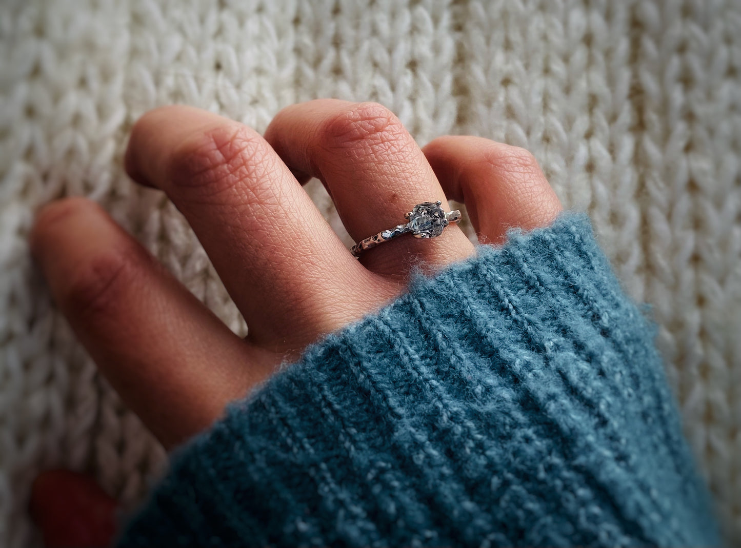 Anillo Herkimer Solitario