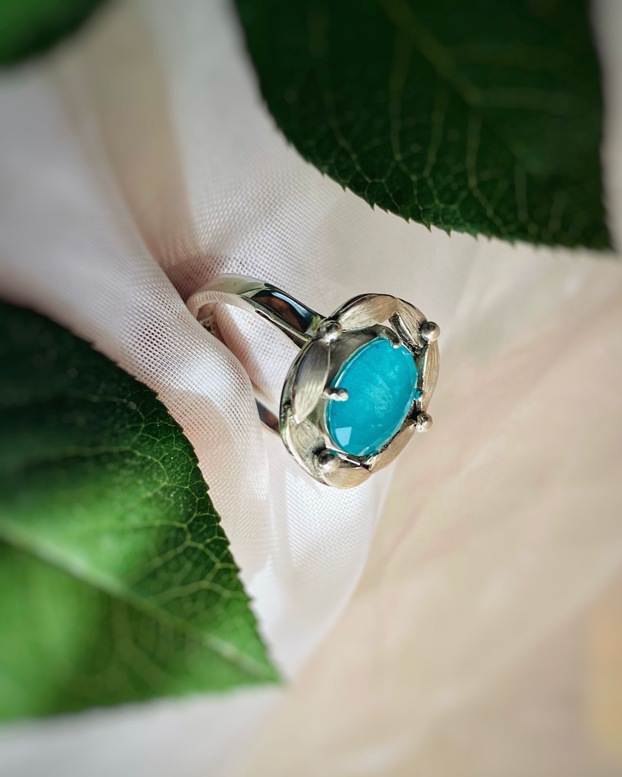 Anillo Encanto Doblete Turmalina Paraiba