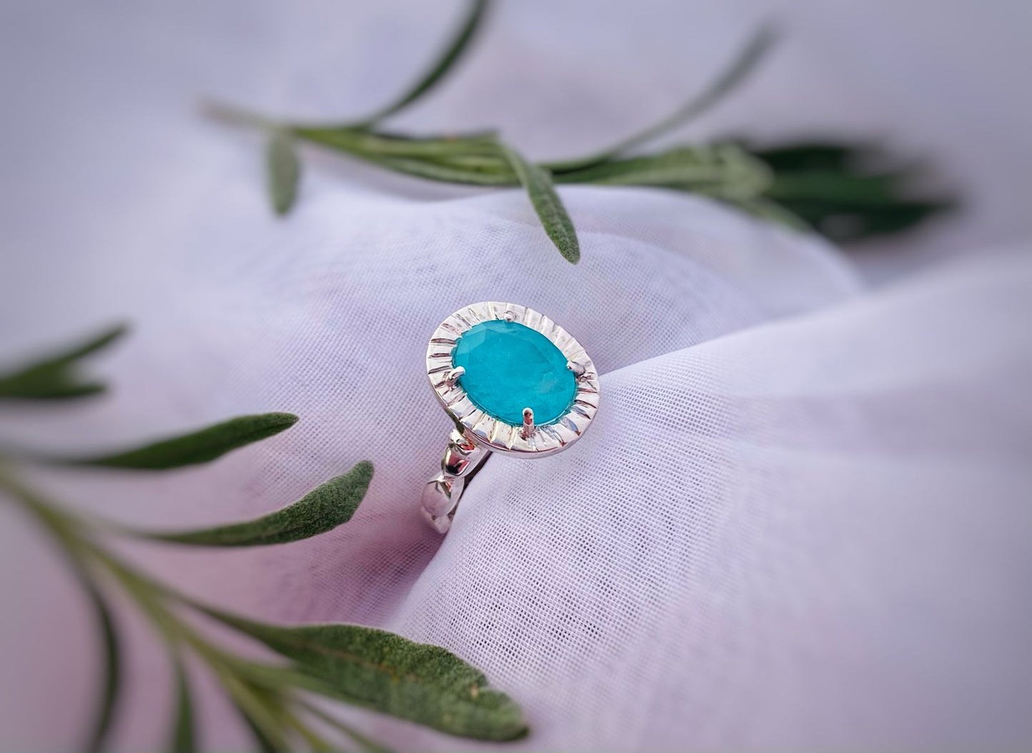 Anillo Grecia Turmalina Paraiba