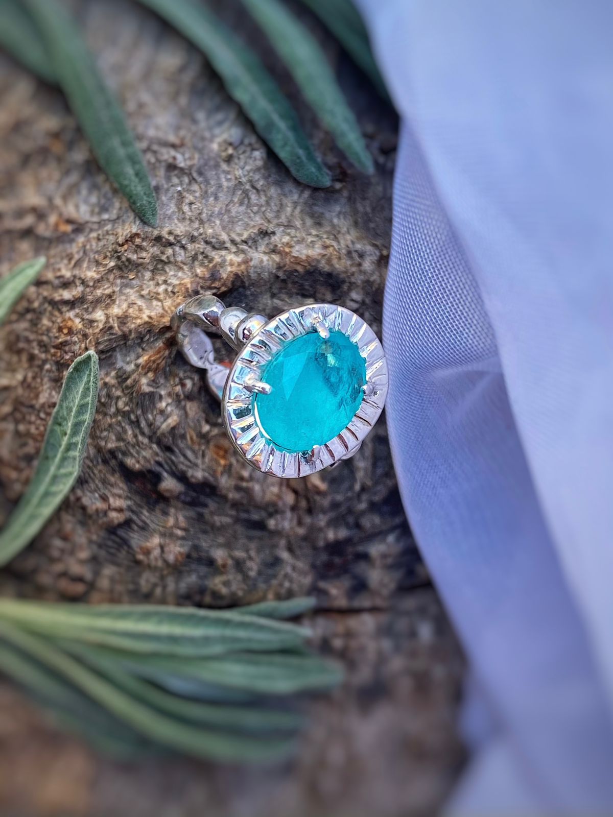 Anillo Grecia Turmalina Paraiba
