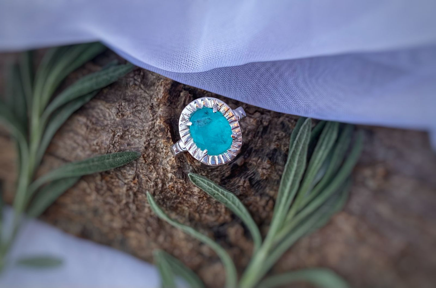 Anillo Grecia Turmalina Paraiba