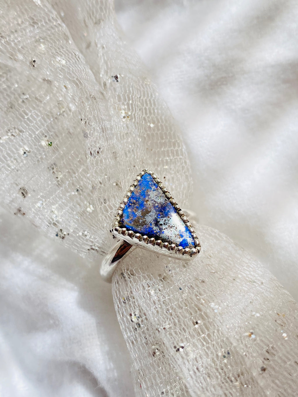 ANILLO CELESTIA OPALO AUSTRALIANO