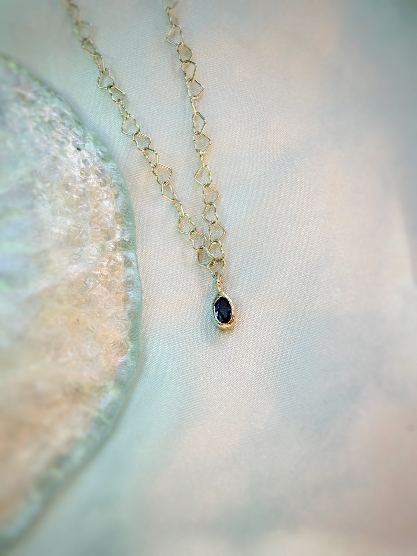 PULSERA CORAZONES TANZANITA