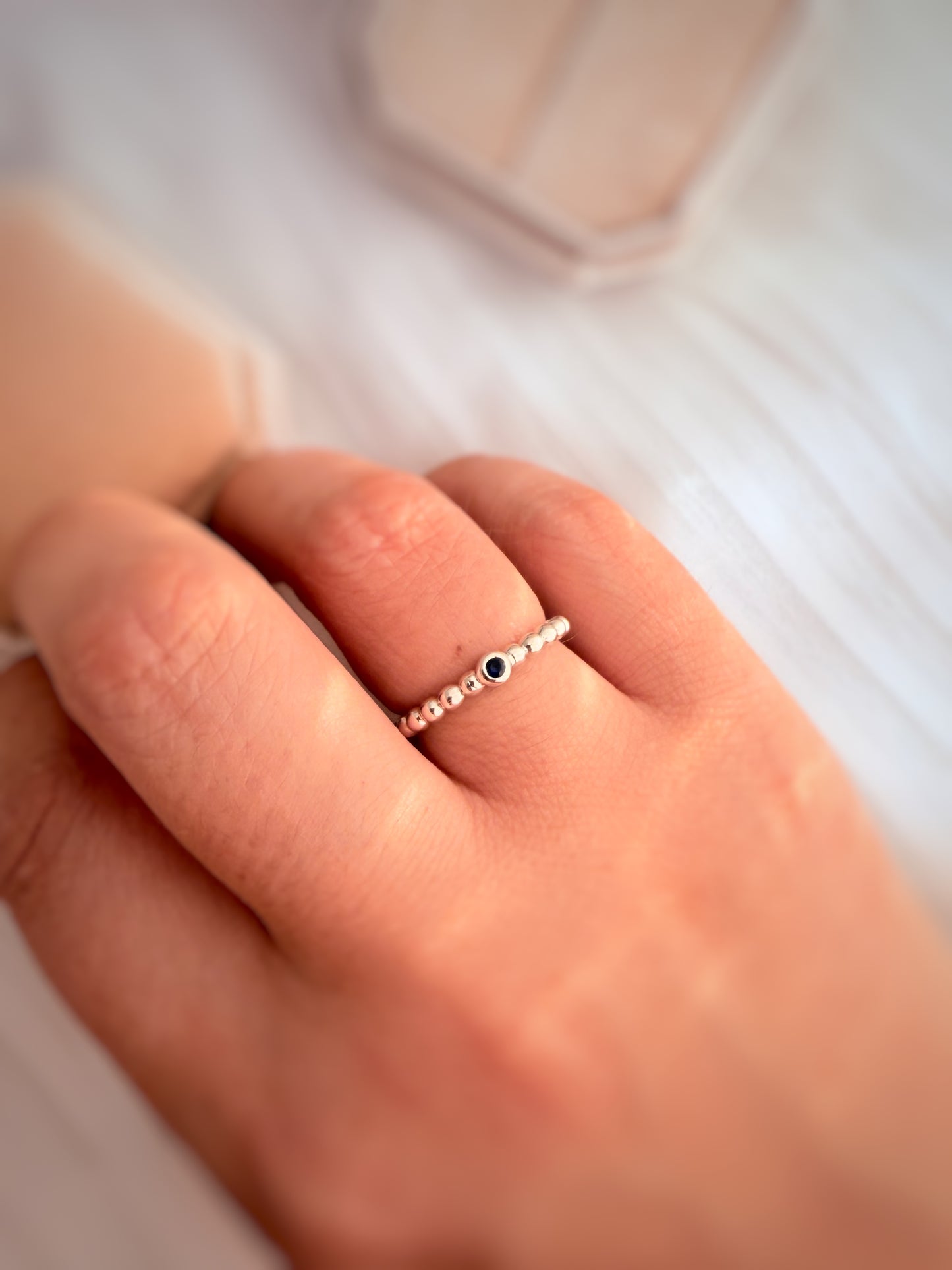 ANILLO SWEET DOTS ZAFIRO AZUL