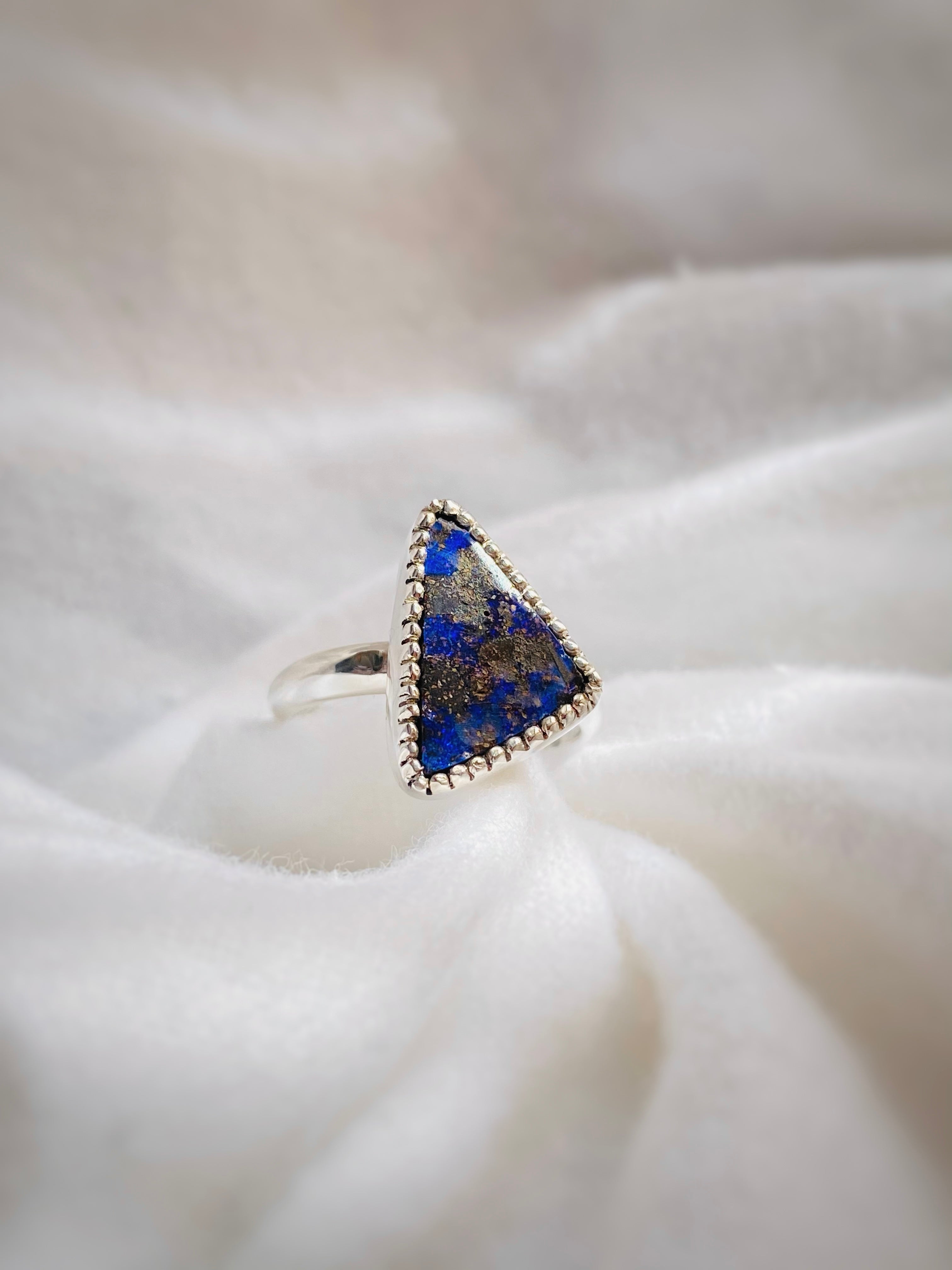 ANILLO CELESTIA OPALO AUSTRALIANO