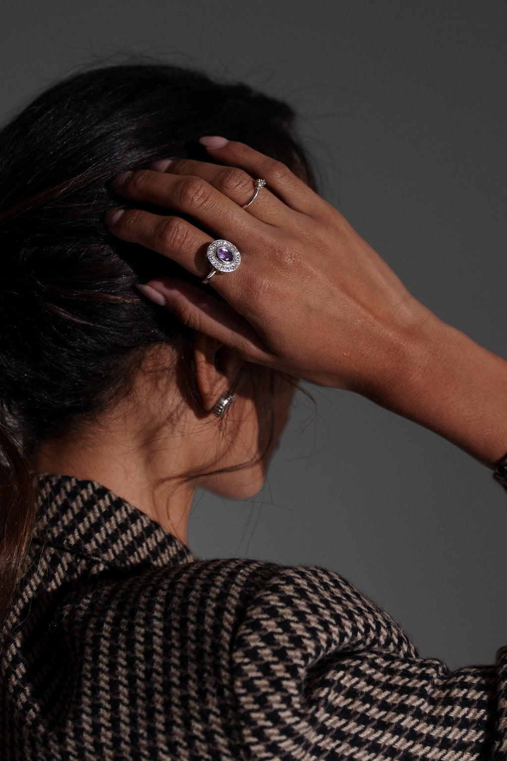 ANILLO FULGOR AMATISTA FACETADA