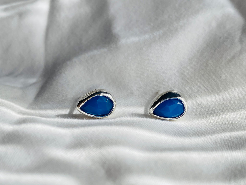 AROS PETITE GOTAS DE CALCEDONIA AZUL