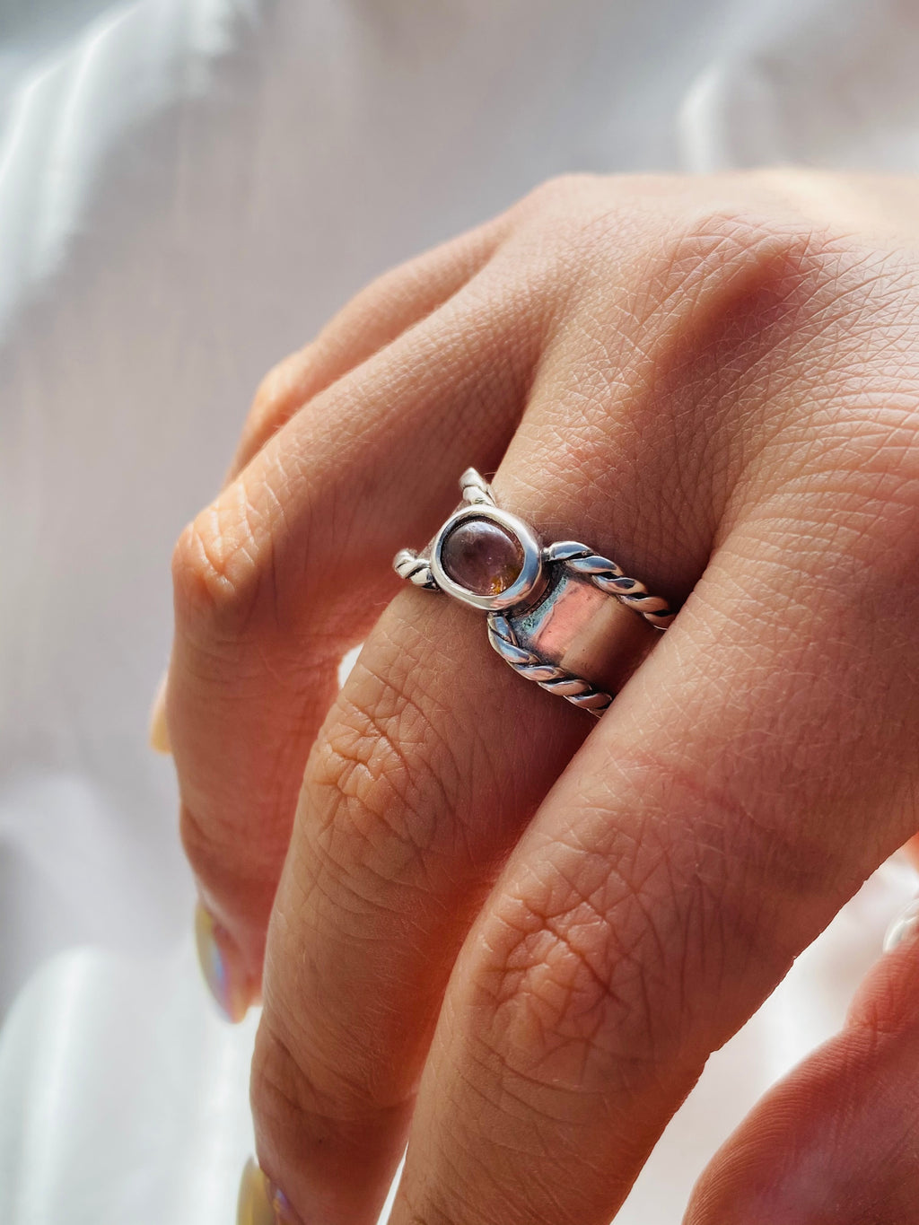 ANILLO LAZO DE TURMALINA ROSADA