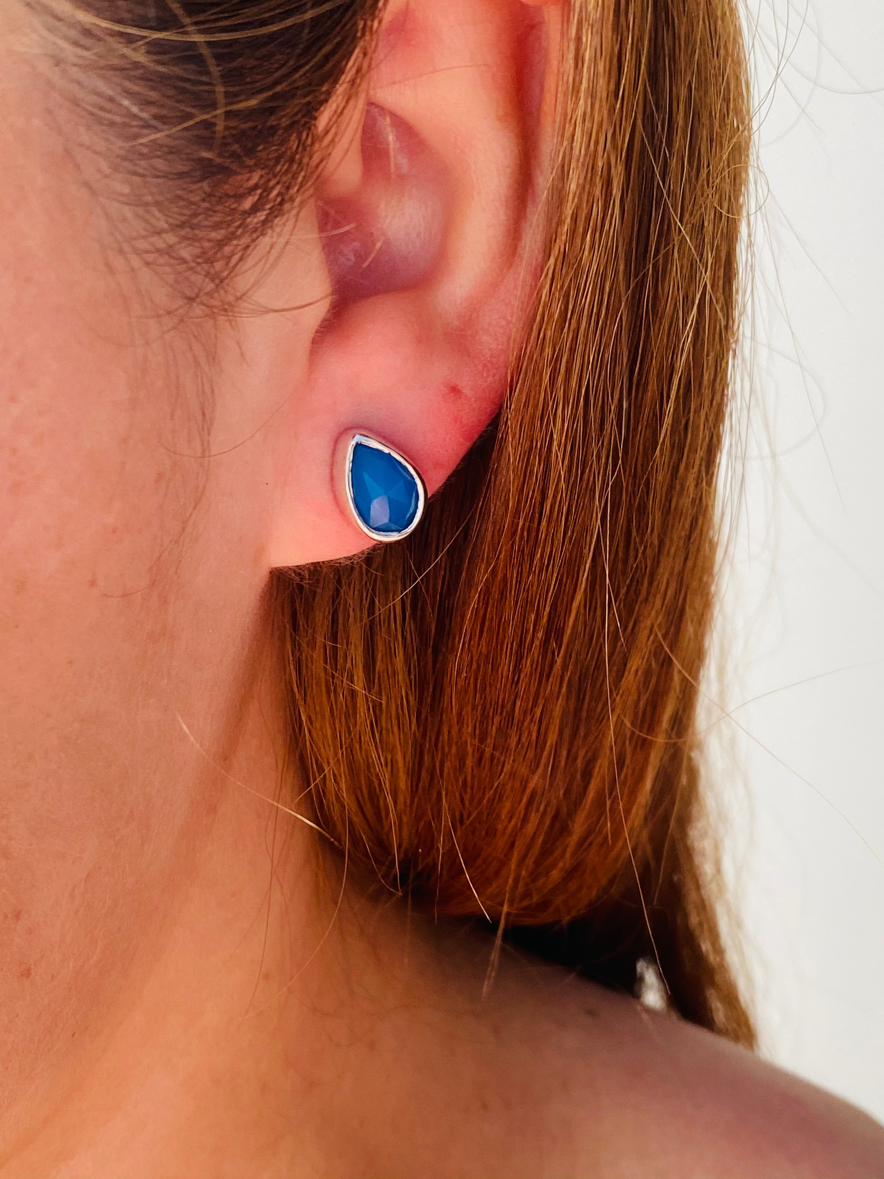 AROS PETITE GOTAS DE CALCEDONIA AZUL