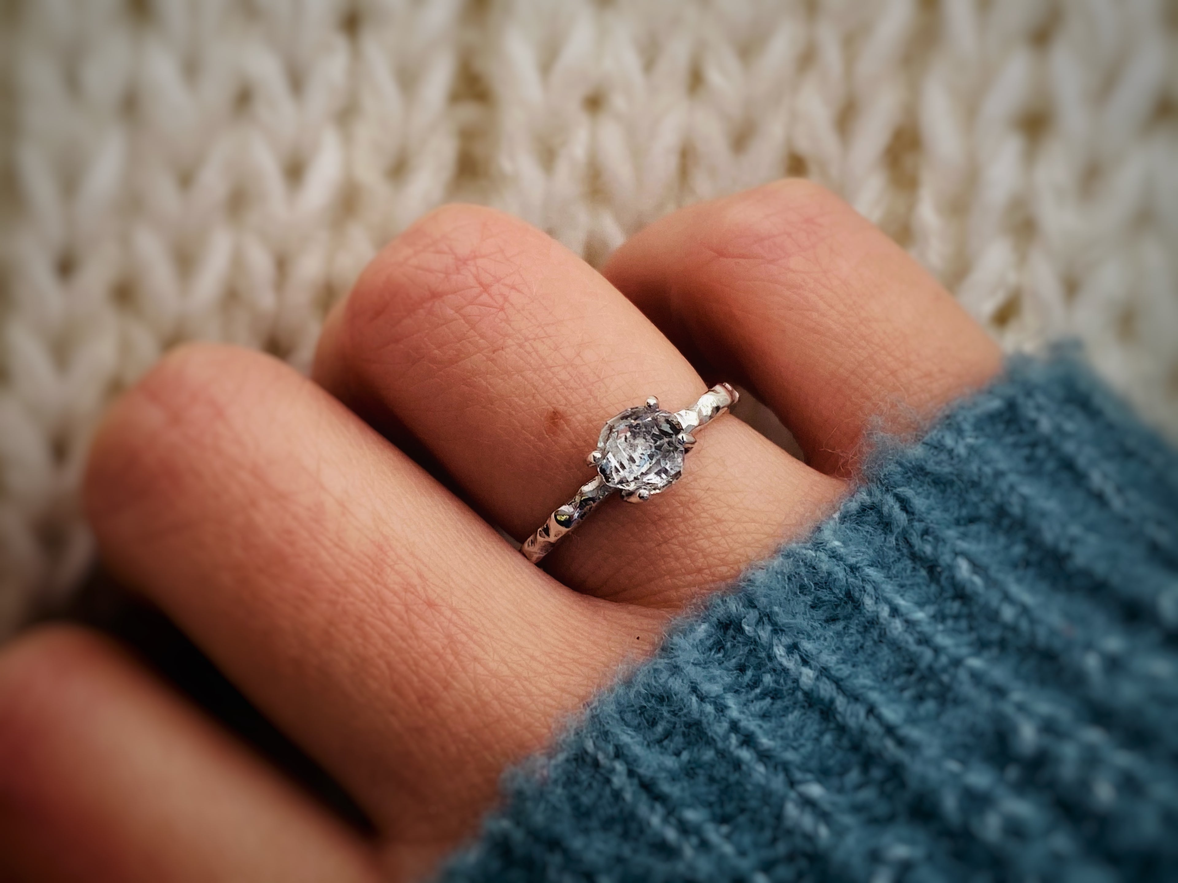 Anillo Herkimer Solitario