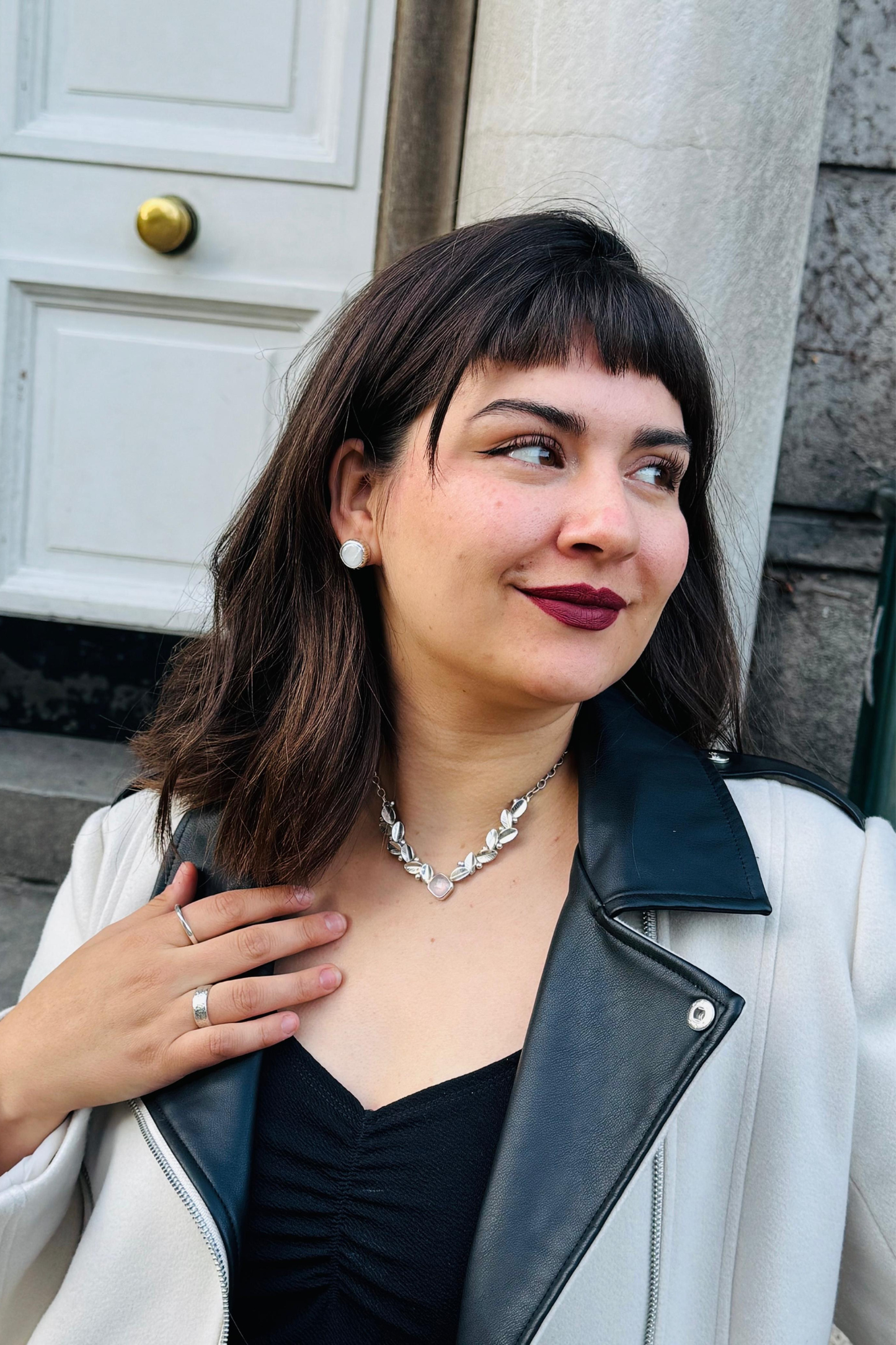 COLGANTE NATURA OLYMPEA CUARZO ROSA