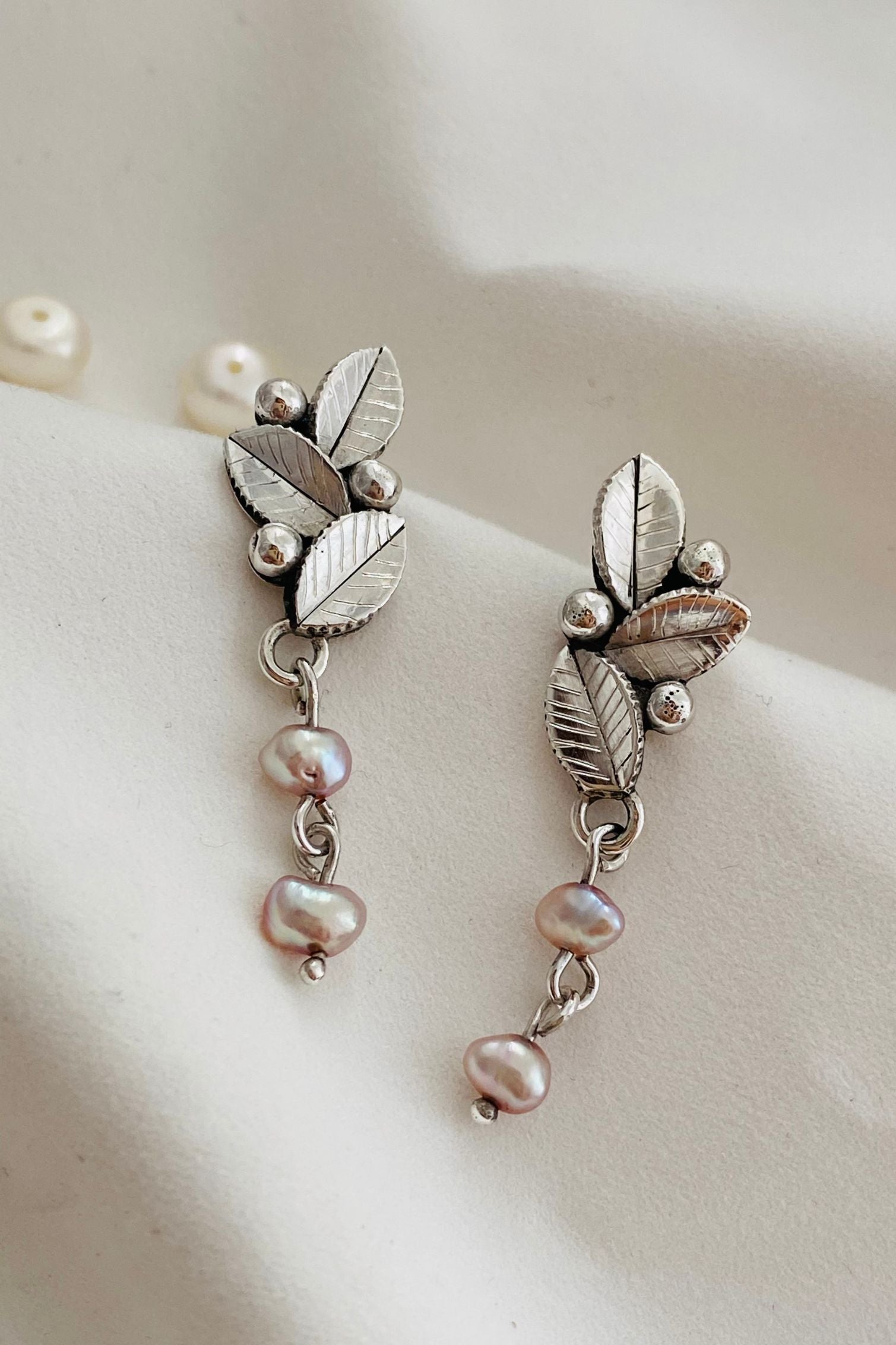 Aros Natura Perlas Rosadas