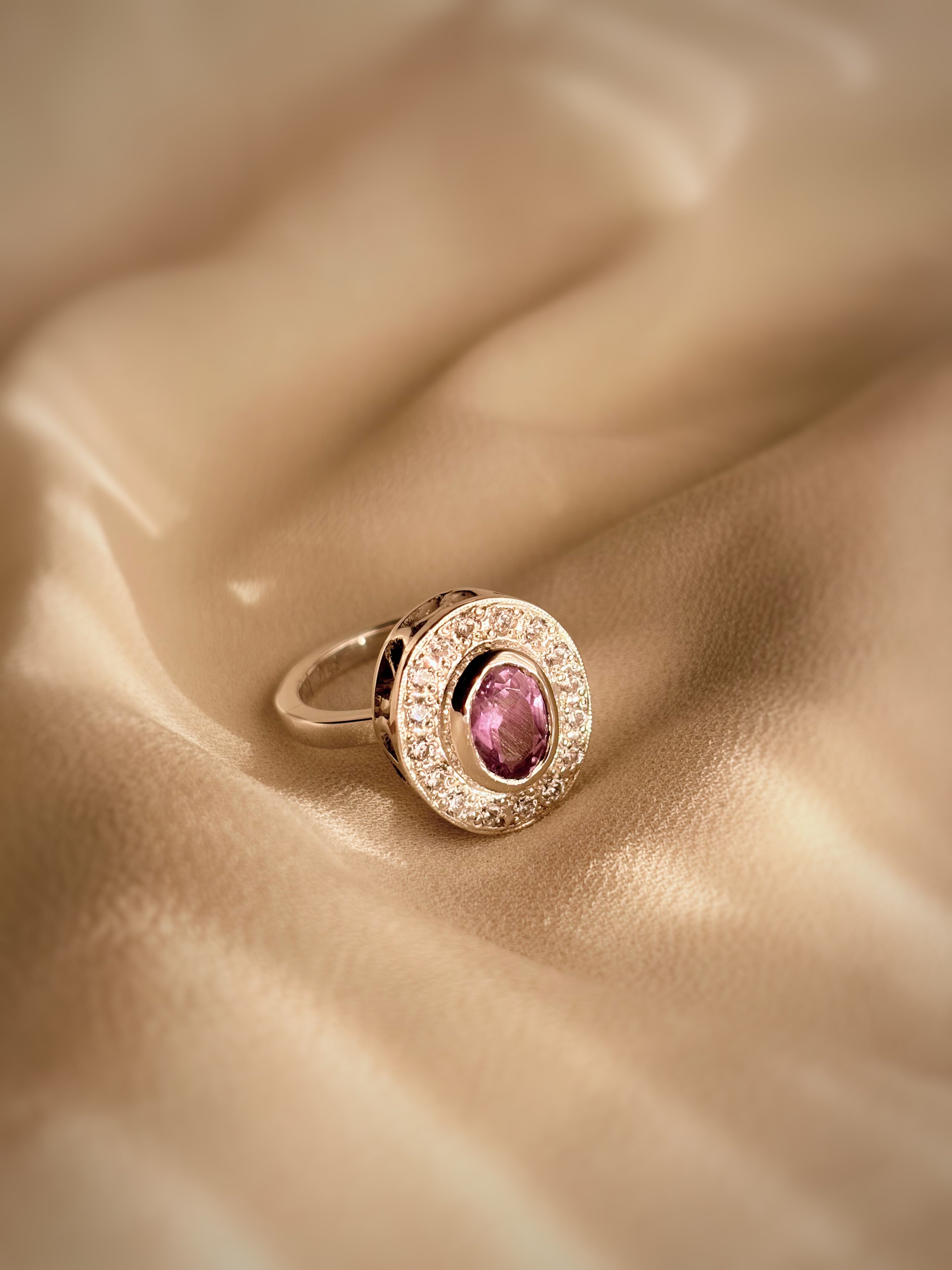 ANILLO FULGOR AMATISTA FACETADA