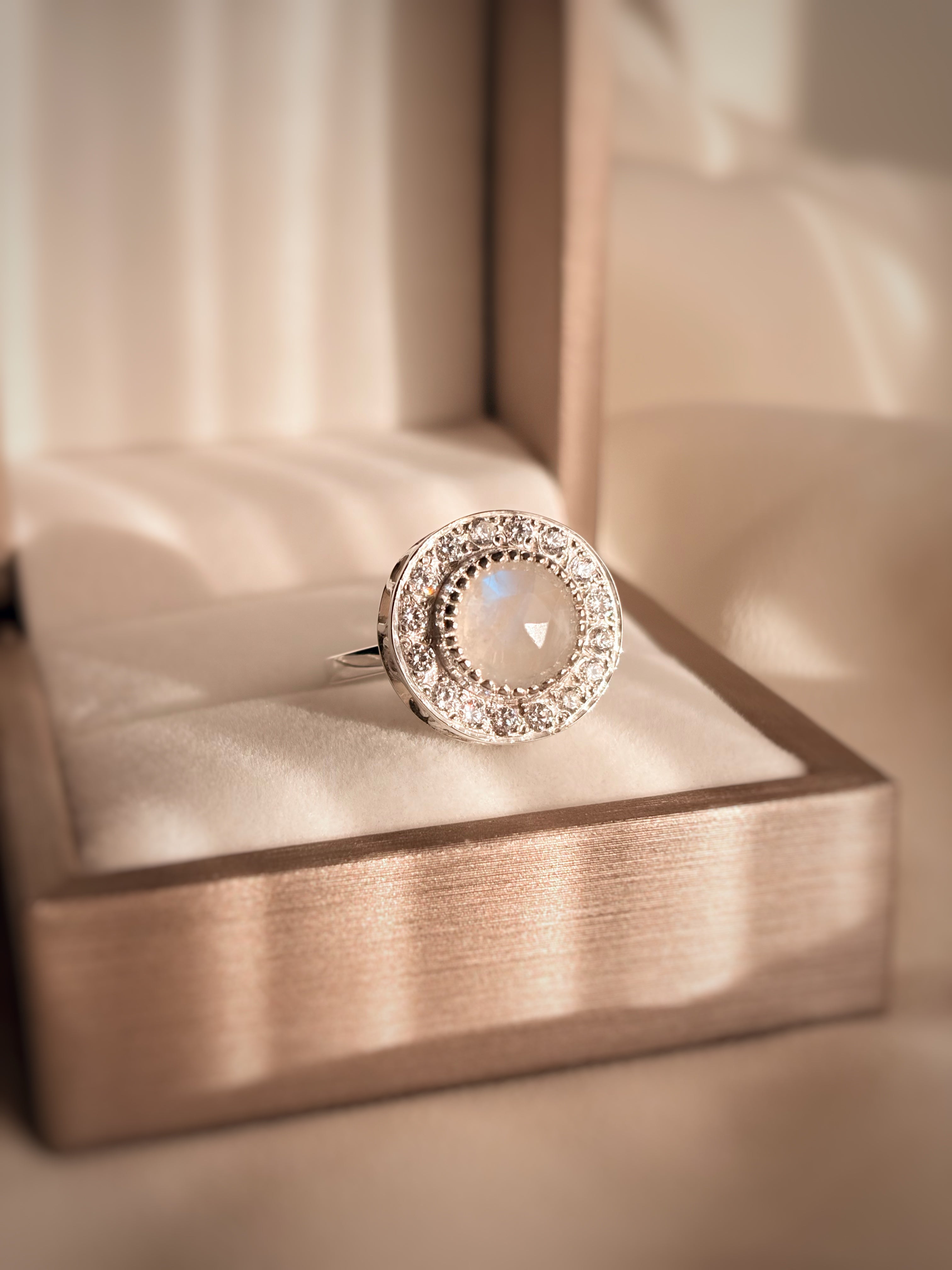 ANILLO CALEIDOSCOPIO PIEDRA LUNA