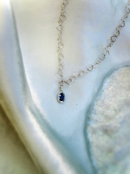 PULSERA CORAZONES TANZANITA