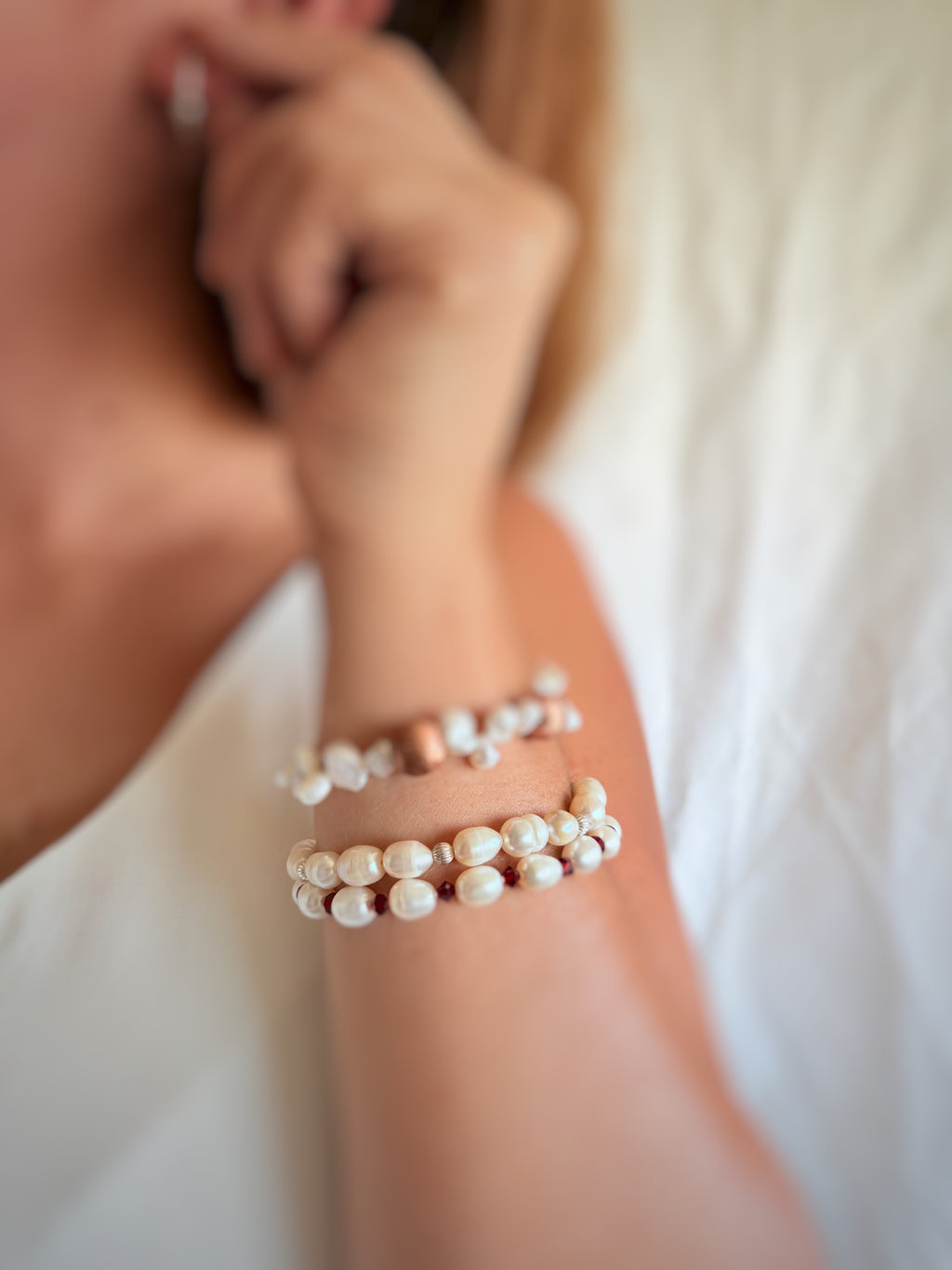 PULSERA NUDO NÁCAR