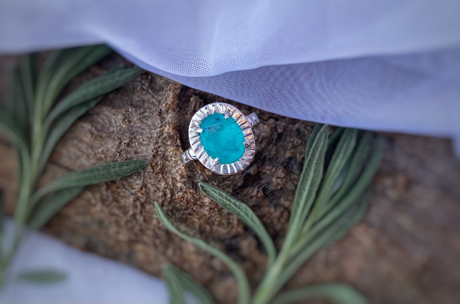 Anillo Grecia Turmalina Paraiba