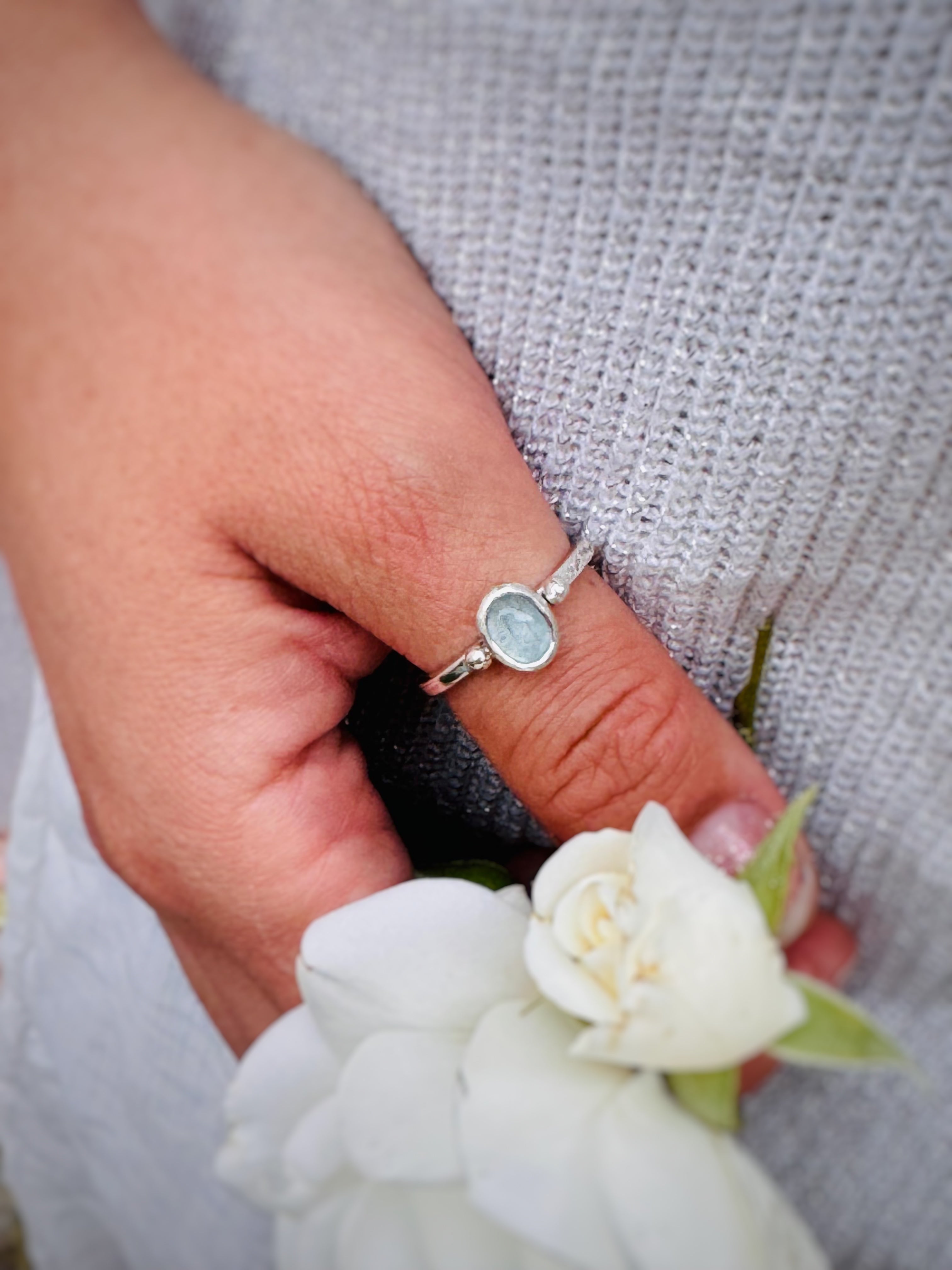 ANILLO SERENIDAD AGUAMARINA