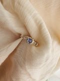 ANILLO "ATENEA" TANZANITA Y TOPACIOS TRANSPARENTES